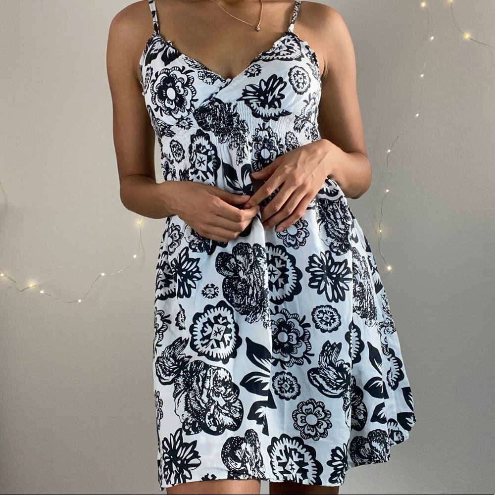 Black and white print summer dress